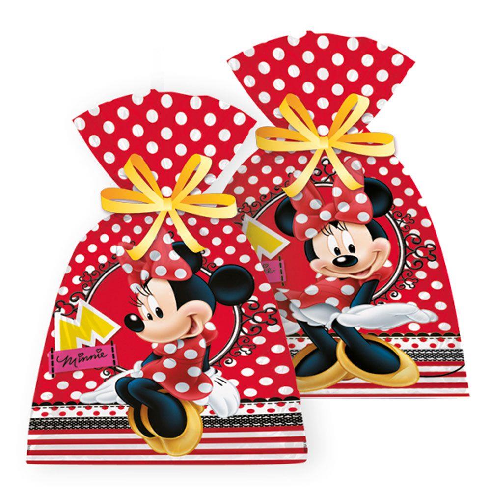 Sacola Plstica Minnie Mouse 12 Unidades