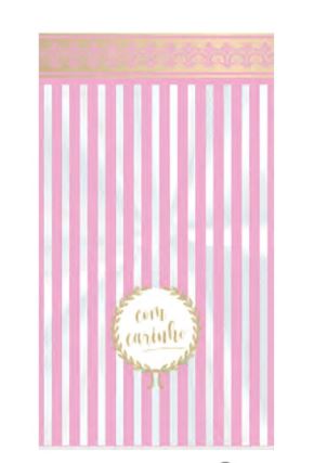 Saco Poli Decorado 11x19,5 Carinho Petunia Regist 50 Unidades