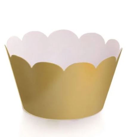 Saia Para Cupcake Ouro 12 Unidades