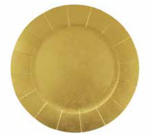 Sousplat De Papel 33cm Dourado Unidade