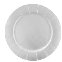 Sousplat De Papel 33cm Prateado Unidade