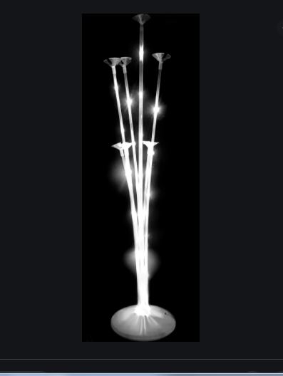 Suporte Para Balo Com Led Fantasminha 07 Hastes