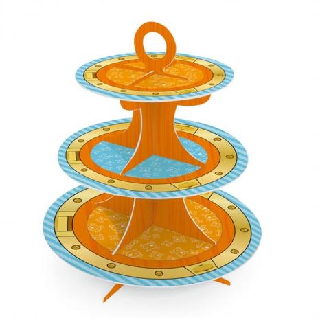 Suporte Para Doce Cupcake 3 Andares Piratas Unidade