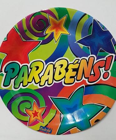 Prato Parabns 10 Unidades