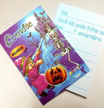 Convite A Bruxa Halloween 10 Unidades