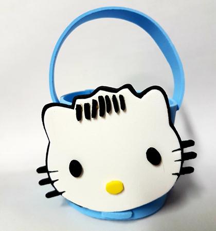 Porta Treco Em EVA Hello Kitty 07x08cm 04 unidades