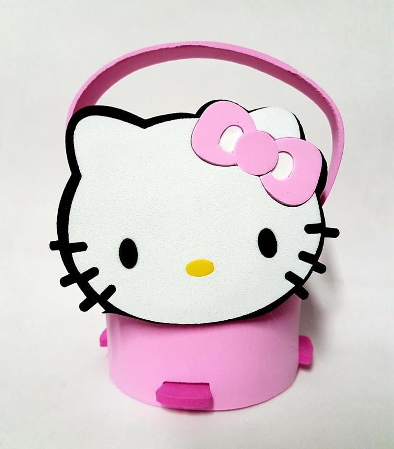 Porta Treco Em EVA Hello Kitty 07x08cm 04 unidades