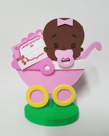 Lembrancinha Carrinho De Beb Menina Negra 6586