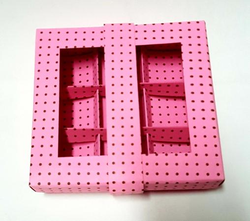 Caixa Para Doces Finos Rosa Po Marrom 09 Cavidades Unidade