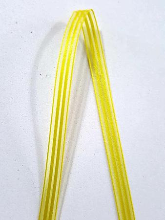 Fita Voal Listrado 7mm 10m Cor Amarelo Gema