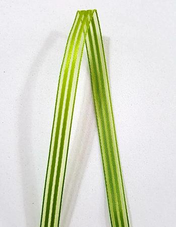 Fita Voal Listrado 7mm 10m Cor Verde Folha