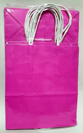 Sacola Papel 18 x 09 x 22 cm Pink 10 Unidades