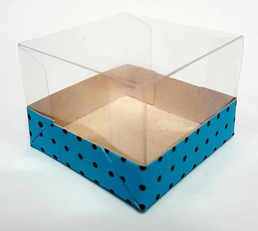 Caixa Azul Po Marrom