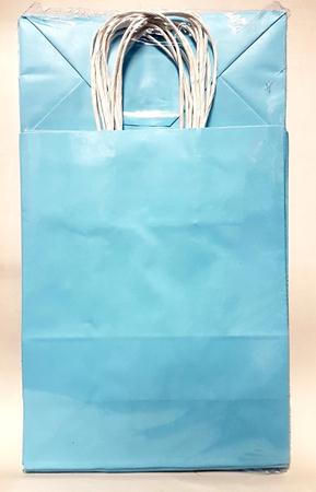 Sacola Papel 14 x 08 x 16 cm Azul Beb 10 Unidades