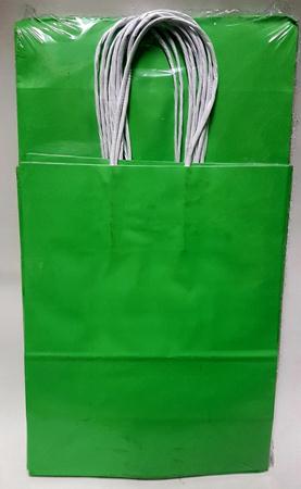 Sacola Papel 14 x 08 x 16 cm Verde Limo 10 Unidades