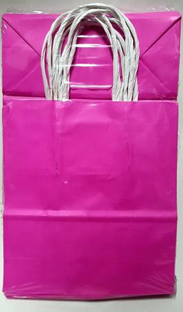 Sacola Papel 14 x 08 x 16 cm Pink 10 Unidades