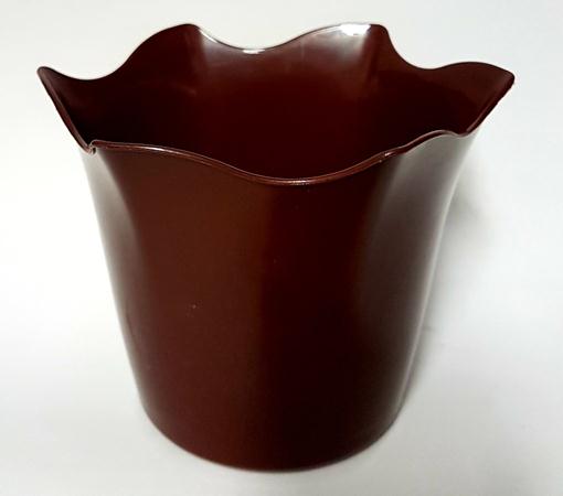 Cachepot Ondulado Pequeno Marrom