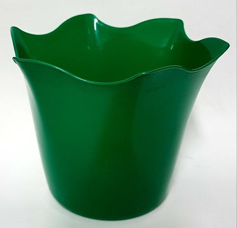 Cachepot Ondulado Pequeno Verde Escuro