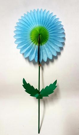 Enfeite Margarida Flor Azul Verde