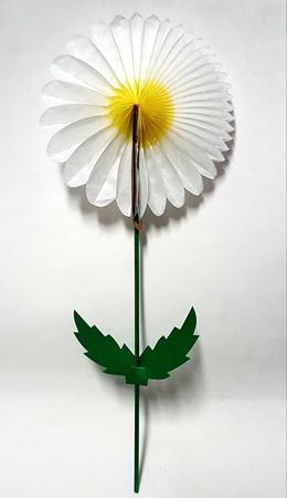 Enfeite Margarida Flor Branca Amarelo