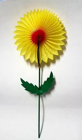 Enfeite Margarida Flor Amarelo Pink