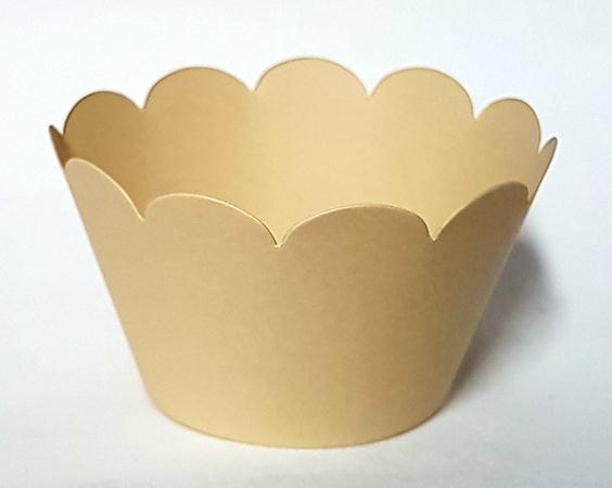 Saia Para Mini Cupcake Colorida Bege