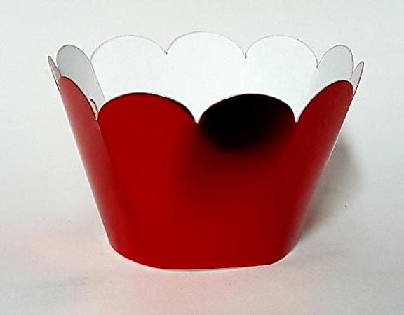 Saia Para Cupcake Metalizada Vermelha