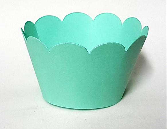 Saia Para Cupcake Cores Verde gua 12 Unidades