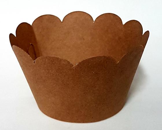 Saia Para Cupcake Cores Kraft 12 Unidades