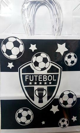 Sacola Papel 18 x 09 x 22 cm Futebol 10 Unidades