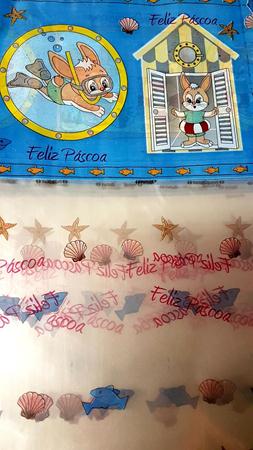 Saco Poli Cesta 45x59 Decorado Feliz Pscoa Unidade