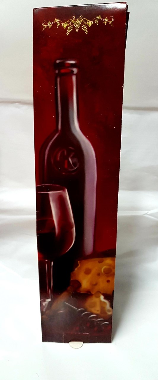 Caixa Para Vinho Uvas Unidade
