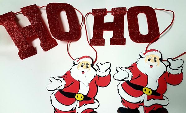 Varal Decorativa HoHoHo Papai Noel Unidade