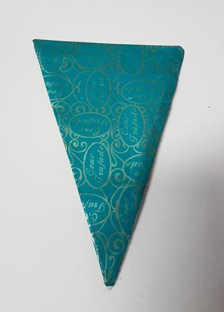 Papel Para Cone Trufado 10x15 Verde Ouro