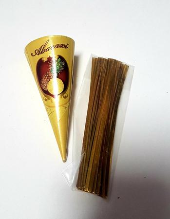 Kit Mini Cone Trufado (Cone+Fecho+Envoltrio) 9cm Abacaxi