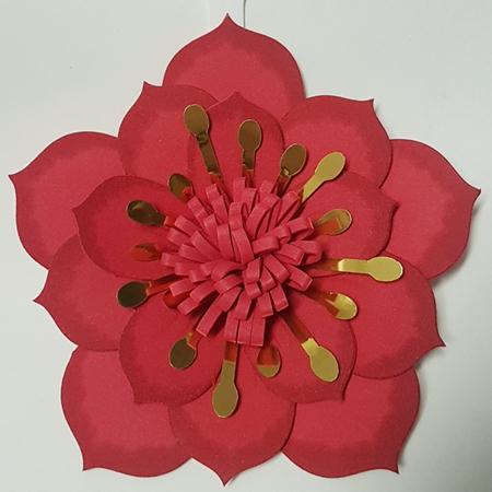 Painel Flor Camelia G Vermelho
