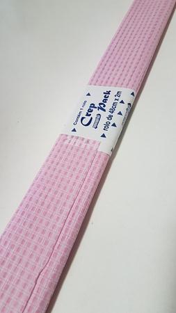 Crepom Parafinado Decorado Xadrez Rosa
