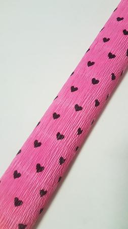 Crepom Super Crepe Rosa Fluorescente Corao Preto Unidade