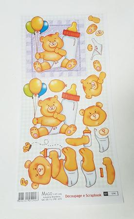 Aplique Decoupage Ursinho