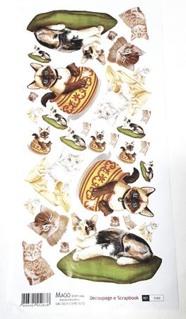 Aplique Decoupage Gatos