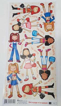 Aplique Decoupage Mnica Fuchshuber Menina
