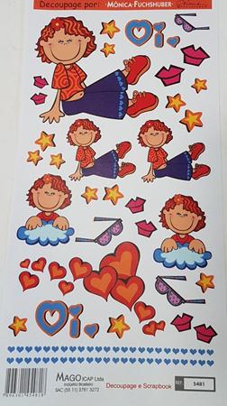 Aplique Decoupage Mnica Fuchshuber Menina 1