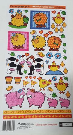 Aplique Decoupage Mnica Fuchshuber Animais