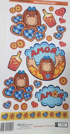 Aplique Decoupage Mnica Fuchshuber Amor