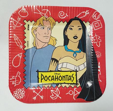 Prato Quadrado Pocahontas 10 Unidades