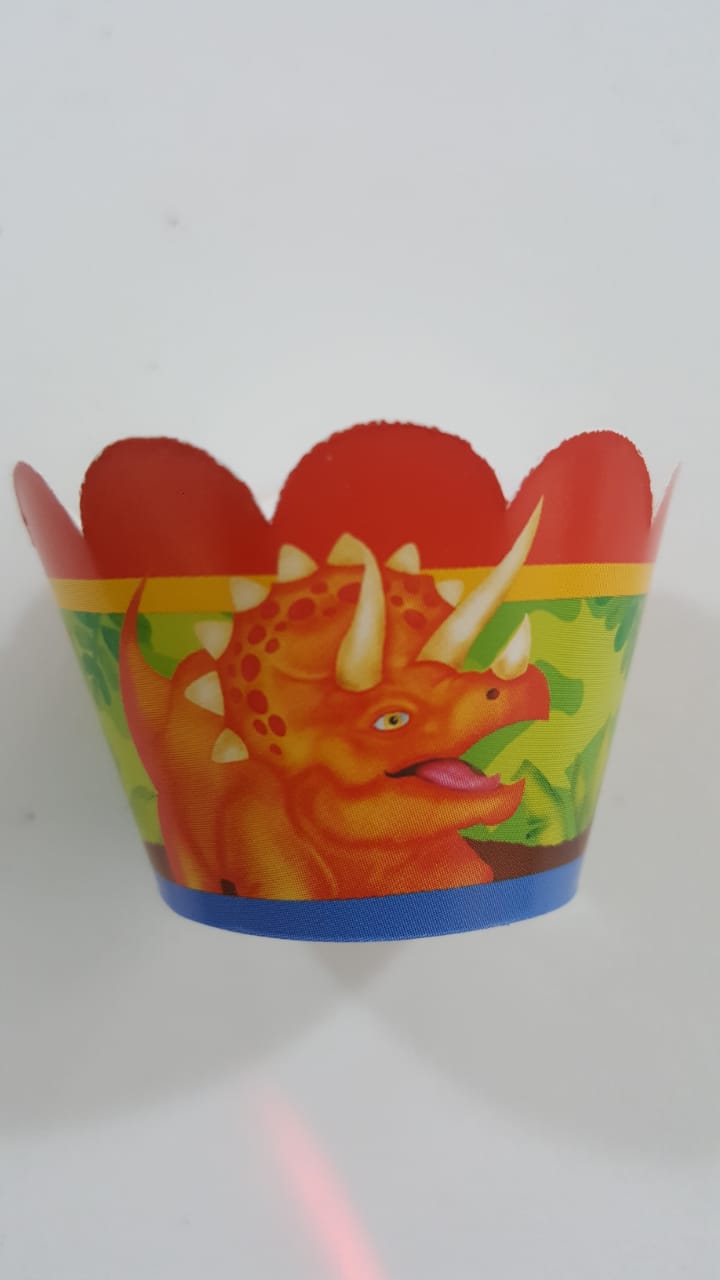 Mini Saia Para Cupcake Dino 12 Unidades