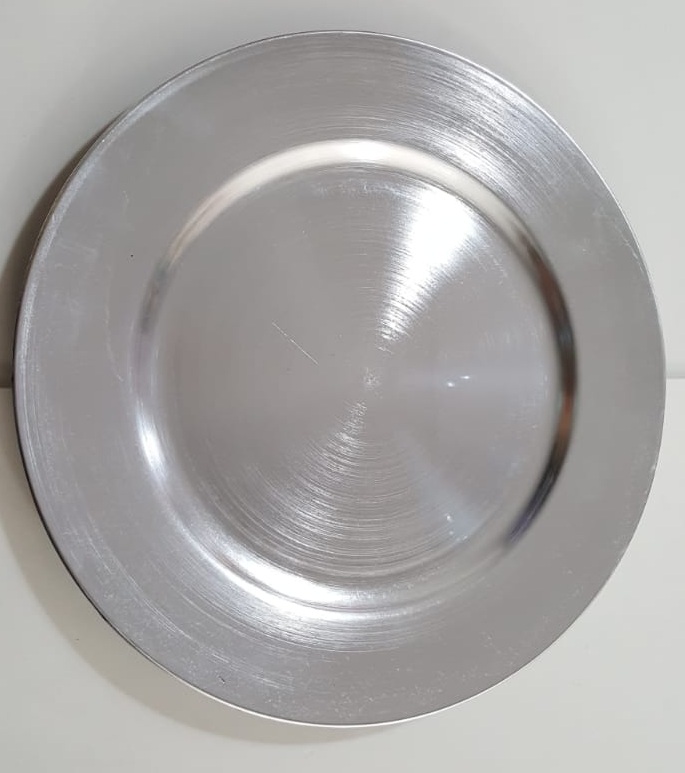 Bandeja Souplast Double Face Prata 33 cm Unidade
