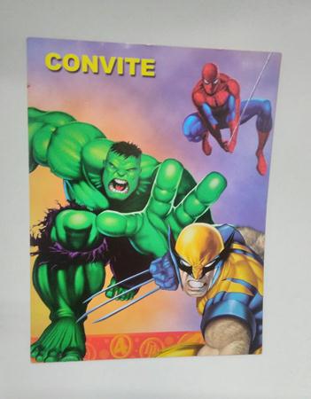 Convite Marvel Heroes 10 Unidades