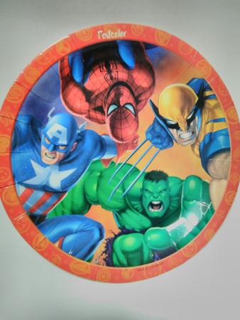 Prato Marvel Heroes 08 Unidades
