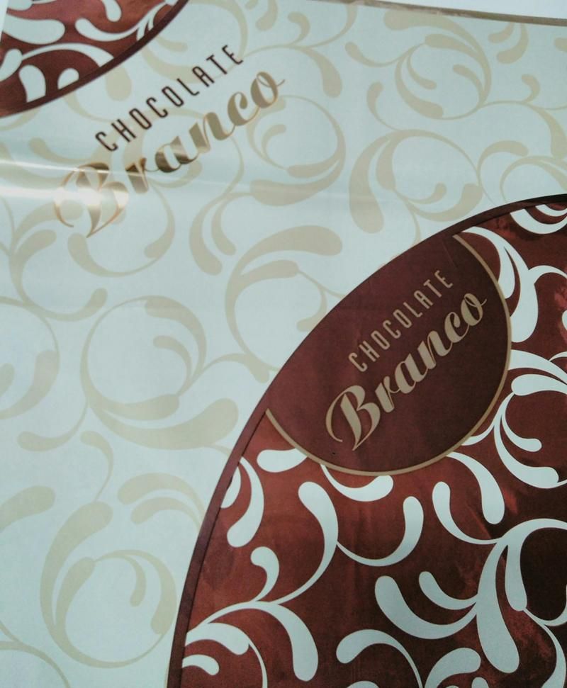 Saco Envelope Ovo 35 x 35 cm Chocolate Branco Unidade